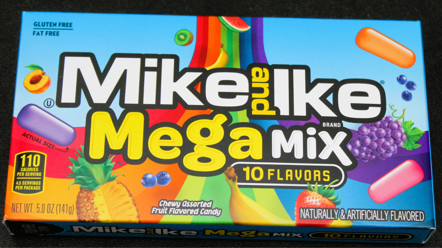 Mike & Ike Theater Boxes-Mega Mix 10 Flavoured 120g