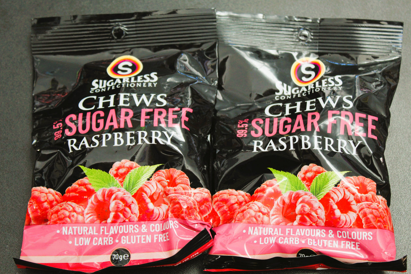 Sugarless Confectionery Raspberry Chews 70g