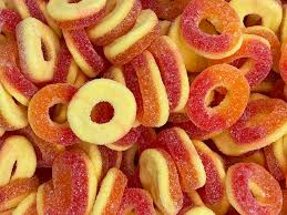 Bebeto Gummy Sour Peach Rings-100g