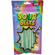 Candy Queen Sour Belts 100g Bag-Green Apple