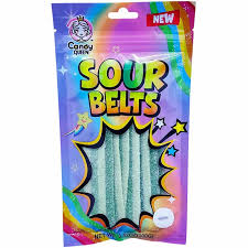 Candy Queen Sour Belts 100g Bag-Blue Raspberry