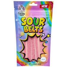 Candy Queen Sour Belts 100g Bag-Cherry