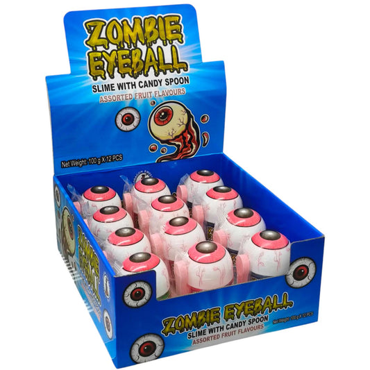 Zombie Eyeball Slime with Candy Spoon 100g-Green