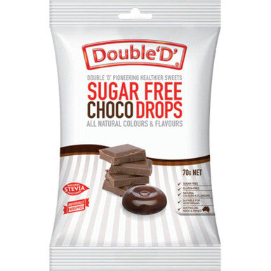 Double D Sugar Free Choc Drops 70g