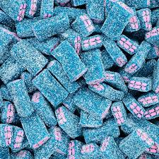 Fizzy Blue Raspberry Bricks-100g