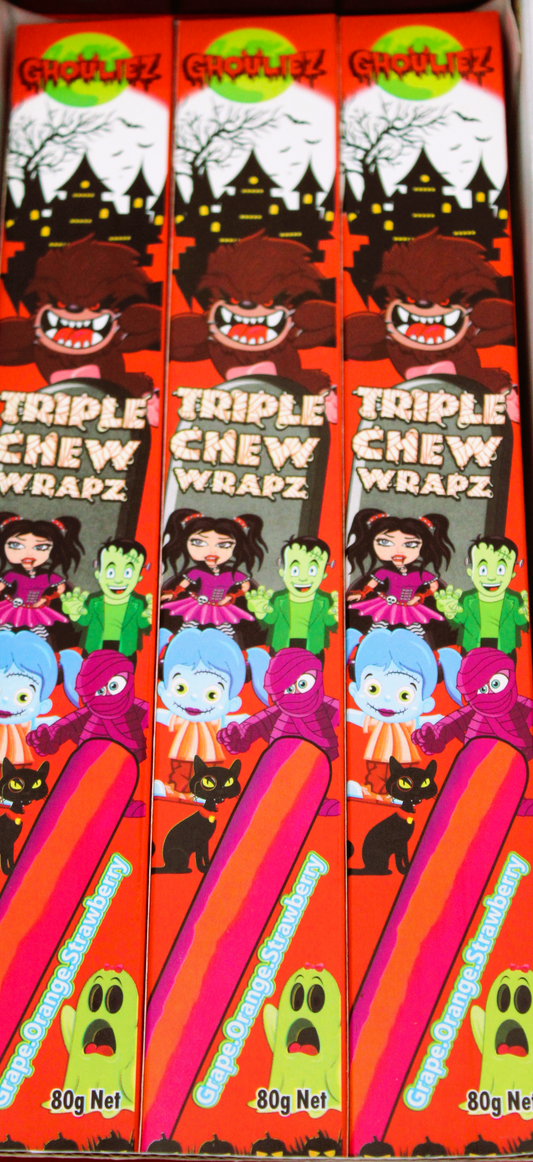 Jojo Ghouliez Triple Chew 80g-Grape Orange Strawberry
