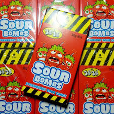 Jojo Sour Bombs 30g-Strawberry