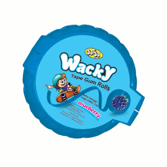 Wacky Gum Rolls 15g-Blueberry