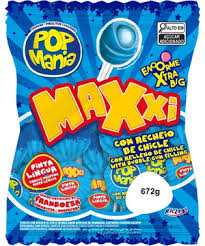 Pop Mania Maxxi Lollipops 28g-Raspberry