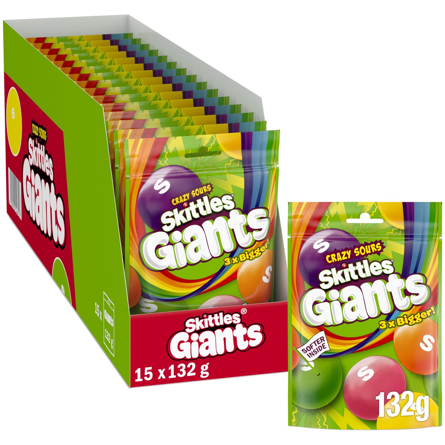 Skittles Giants Crazy Sours 132g