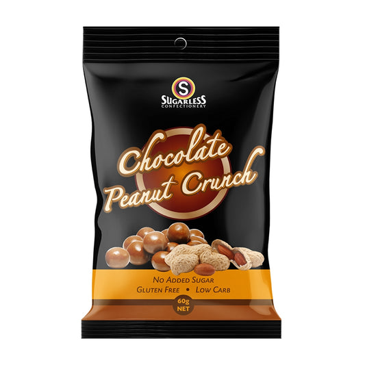 Sugarless Confectionery Chocolate Peanut Crunch 60g