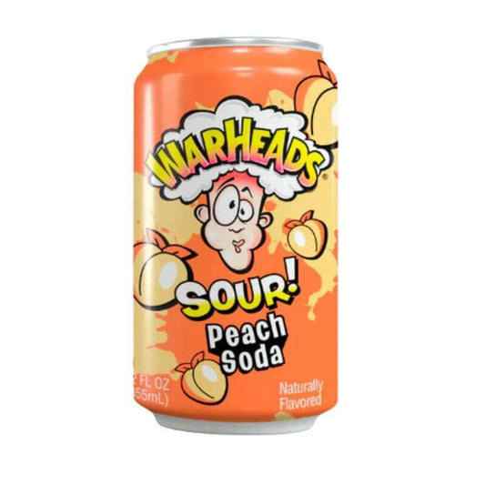 Warheads Sour Soda Cans 355ml-Peach