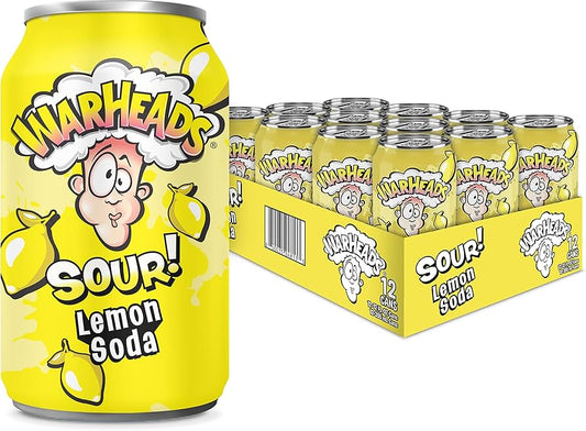 Warheads Sour Soda Cans 355ml-Lemon