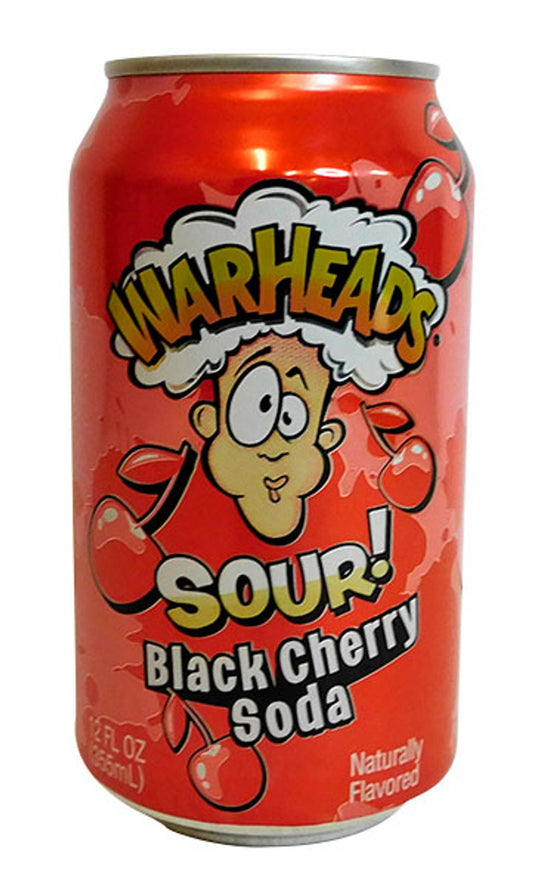 Warheads Sour Soda Cans 355ml-Black Cherry