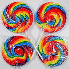 Candy Showcase Large Rainbow Swirly Pop