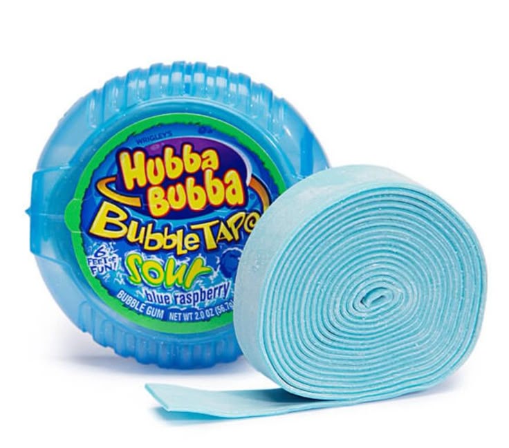 Hubba Bubba Sour Blue Raspberry Tape 57g