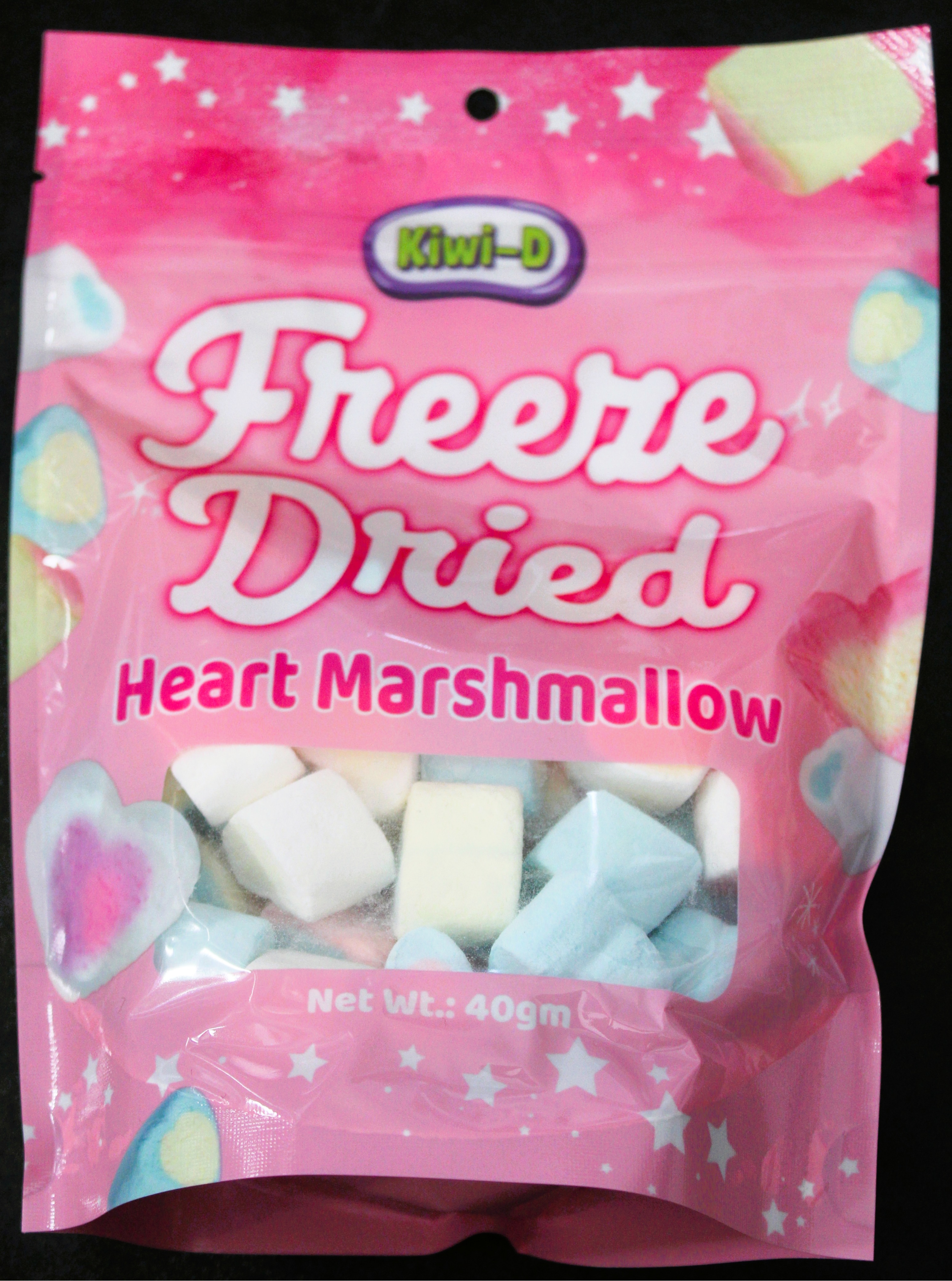 Freeze Dried Marshmallow Hearts 40g
