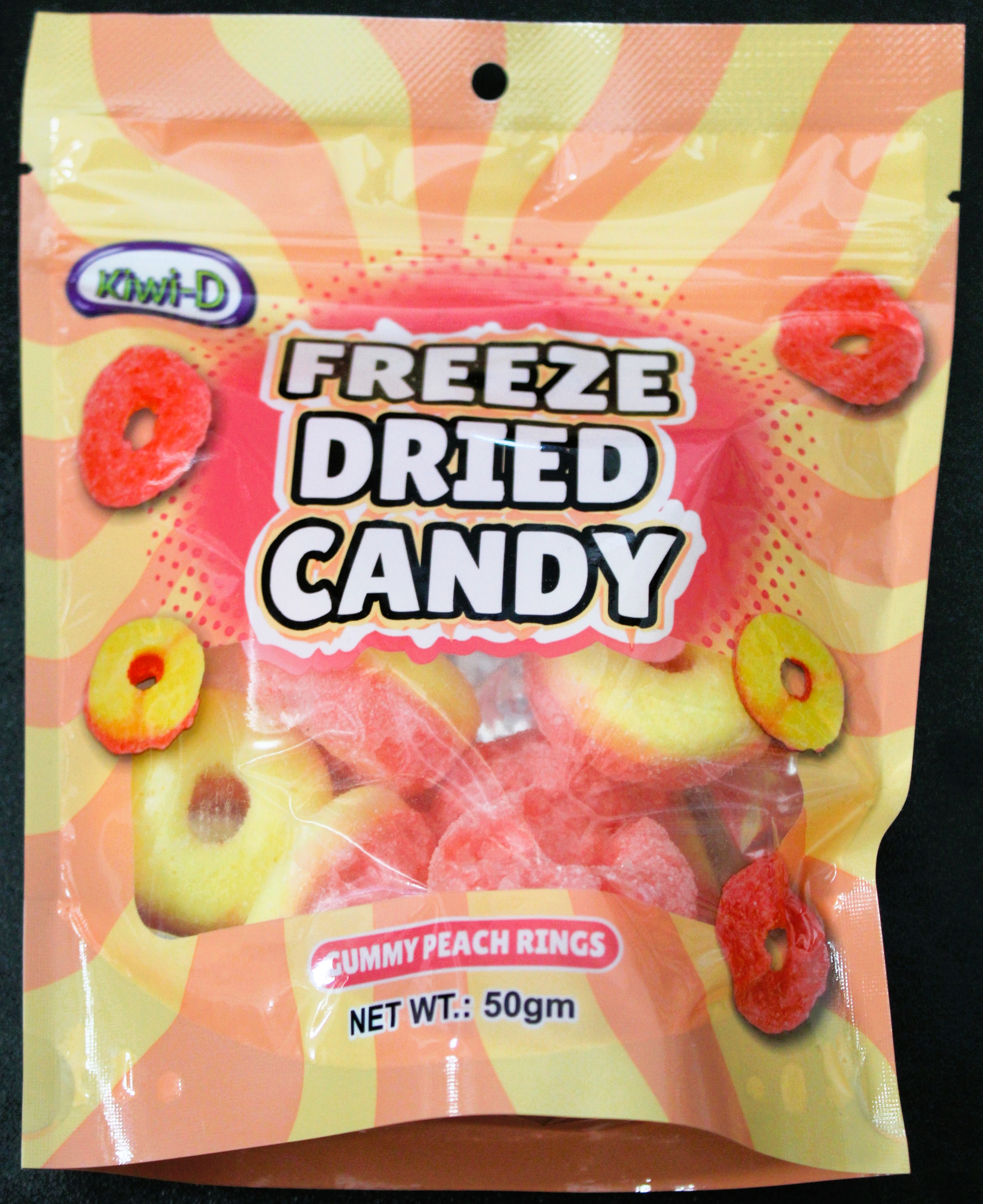 Freeze Dried Peach Rings 50g