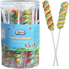 KIwi-D Twisted Tutti Frutti Lollipop 12g