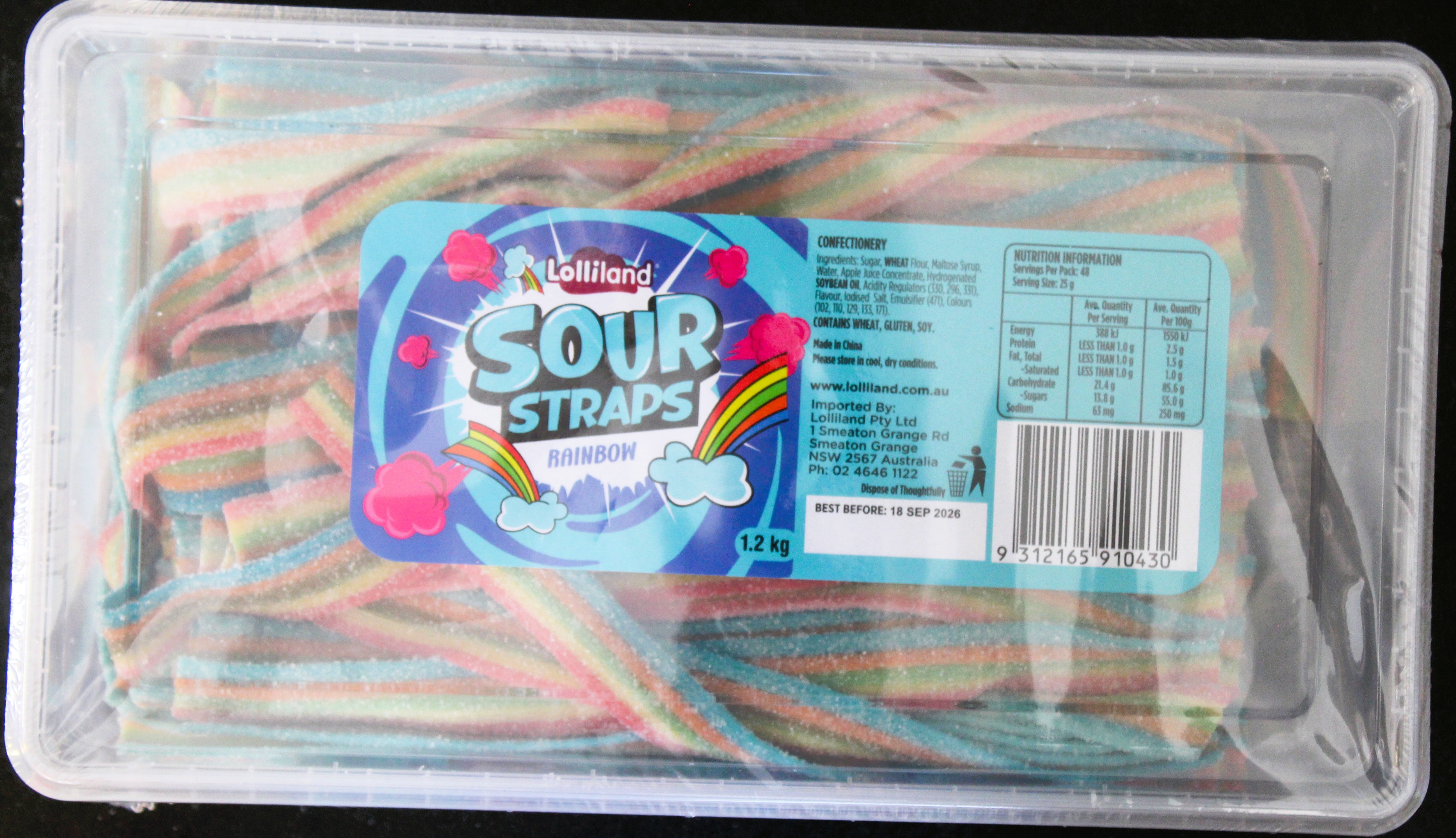 Rainbow Sour Straps